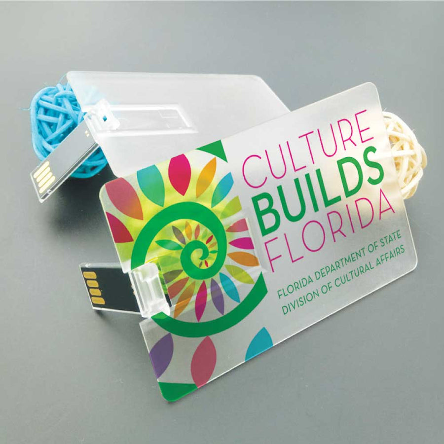 Transparent Card Size USB Flash Drives | Logo Branding Flash Drive – Yalla Printing UAE