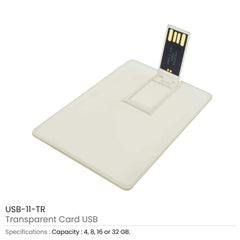 Custom Printed Transparent Card Size USB Flash Drives | Exhibitions, Conferences, Corporate Events | Yalla Printing UAE