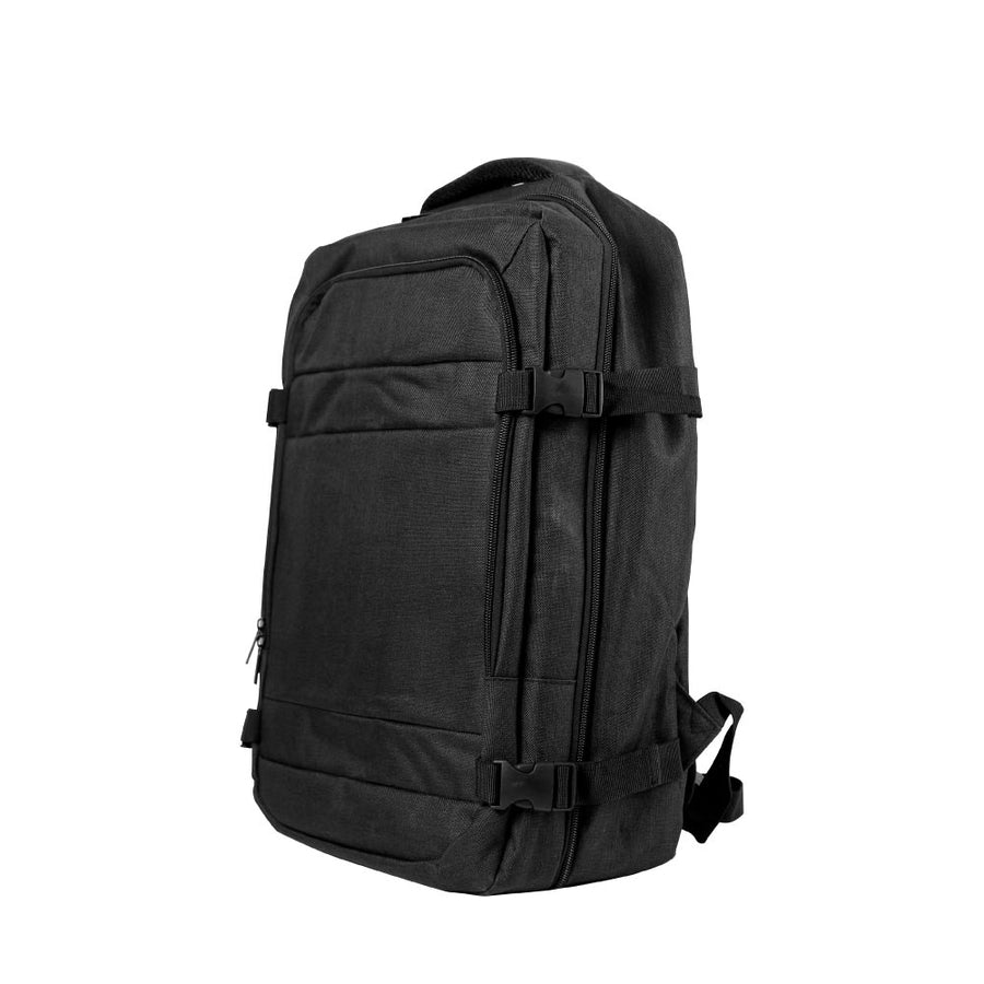 Custom Printed Travel Backpacks In Black Polyester Material - Premium Polyester Fabric | Premium Signage & Display Printing | Free Design Support | Yalla Printing UAE