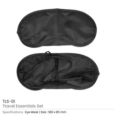 Custom Printed Travel Essential Set In Black Pouch | Custom Branded Bag | UAE Delivery | Yalla Printing UAE