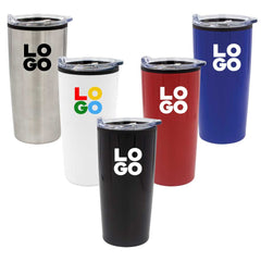 Custom Printed Double - Wall Travel Mugs With Clear Lid - Stainless Steel | Exhibitions, Conferences, Corporate Events | Yalla Printing UAE