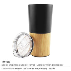 Travel Tumbler with Bamboo – Yalla Printing UAE