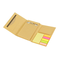 Custom Printed Tri - Fold Notepad With Sticky Notes, Pen, Card Slot And Ruler A6 | Professional Business Printing | Free Design Support | Yalla Printing UAE
