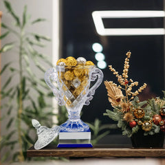 Custom Printed Large Crystal Glass Trophy Cup With Chocolate Gift Edition | Exhibitions, Conferences, Corporate Events | Yalla Printing UAE