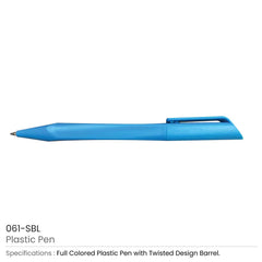 Custom Printed Twisted Design Plastic Pens | Logo Branding Corporate Gift | UAE Delivery | Yalla Printing UAE