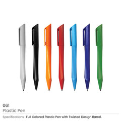 Custom Printed Twisted Design Plastic Pens | Logo Branding Corporate Gift | UAE Delivery | Yalla Printing UAE