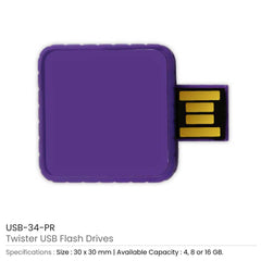 Twister USB Flash Drives | Logo Branding Corporate Gift | UAE Delivery | Yalla Printing UAE