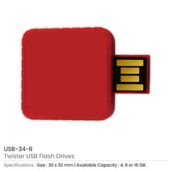 Twister USB Flash Drives | Logo Branding Corporate Gift | UAE Delivery | Yalla Printing UAE