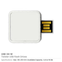 Twister USB Flash Drives | Logo Branding Corporate Gift | UAE Delivery | Yalla Printing UAE
