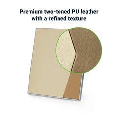 Custom Printed Two - Toned Pu Leather Awards With Aluminum Frame & Stand - B5 Size In Luxury Box | Custom Packaging Printing | Free Design Support | Yalla Printing UAE