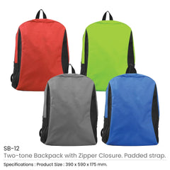 Custom Printed Two - Toned Backpacks 600D Polyester Material - Premium Polyester Fabric | Premium Signage & Display Printing | Free Design Support | Yalla Printing UAE