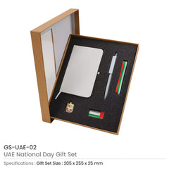 Custom Printed UAE Day 2024 Gift Sets In Cardboard Box Gs - UAE - 02 - Cardboard / Corrugated Board | Premium Signage & Display Printing | Free Design Support | Yalla Printing UAE