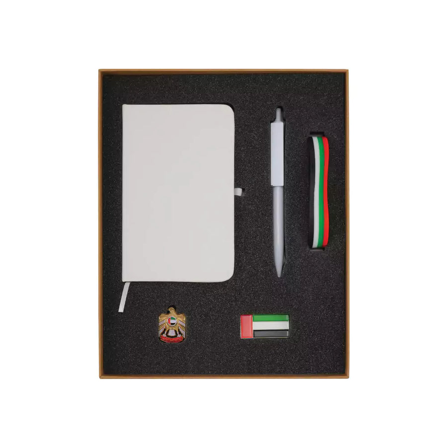 Custom Printed UAE Day 2024 Gift Sets In Cardboard Box Gs - UAE - 02 - Cardboard / Corrugated Board | Exhibitions, Conferences, Corporate Events | Yalla Printing UAE