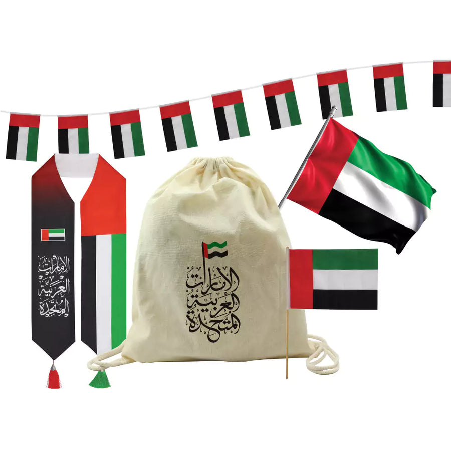 Custom Printed UAE Day Gift Sets In Drawstring Bag Gs - UAE - 06 A4 | Exhibitions, Conferences, Corporate Events | Yalla Printing UAE