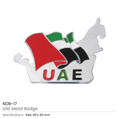 Custom Printed UAE Map Shape Flag Badges | Exhibitions, Conferences, Corporate Events | Yalla Printing UAE
