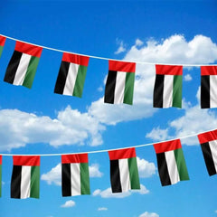 Custom Printed UAE String Flags And Flag Bunting 32Pcs | Premium Signage & Display Printing | Free Design Support | Yalla Printing UAE