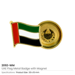 Custom Printed UAE Flag Design Badges With Magnet Attachment | Premium Signage & Display Printing | Free Design Support | Yalla Printing UAE