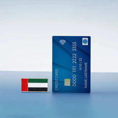 Custom Printed UAE Flag Metal Badges Rectangle With Magnet Attachment - Stainless Steel | Premium Signage & Display Printing | Free Design Support | Yalla Printing UAE