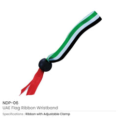 Custom Printed UAE Flag Ribbon Wristbands - Premium Polyester Fabric | Premium Signage & Display Printing | Free Design Support | Yalla Printing UAE