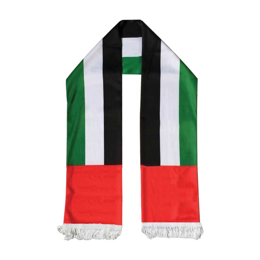 Custom Printed UAE Flag Satin Scarfs | Exhibitions, Conferences, Corporate Events | Yalla Printing UAE