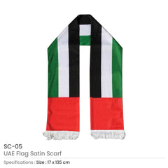 Custom Printed UAE Flag Satin Scarfs | Premium Signage & Display Printing | Free Design Support | Yalla Printing UAE