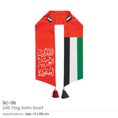UAE Flag Satin Scarf | Premium Signage & Display Printing | Free Design Support | Yalla Printing UAE