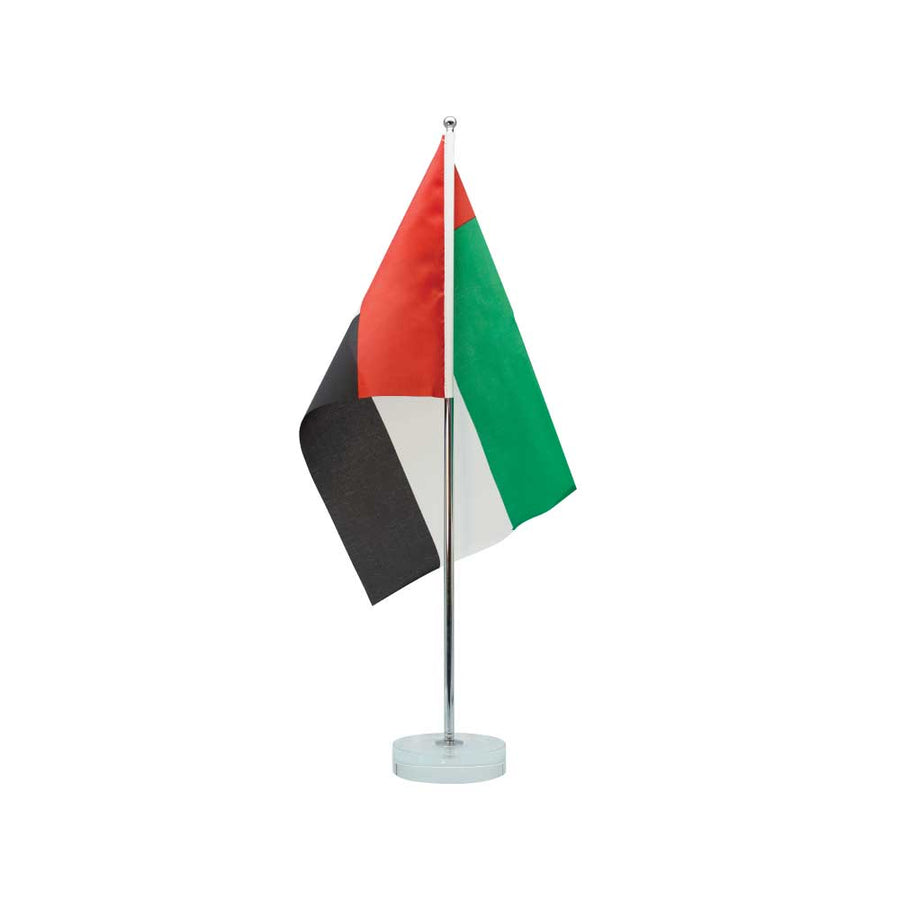 Custom Printed UAE Flag Stands A4 | Exhibitions, Conferences, Corporate Events | Yalla Printing UAE