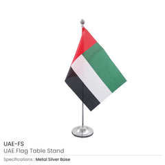 Custom Printed UAE Flag Table Stands | Premium Signage & Display Printing | Free Design Support | Yalla Printing UAE