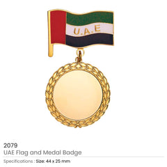 UAE Flag and Medal Badges