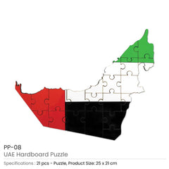 Custom Printed UAE Map Hardboard Puzzles | Logo Branding Corporate Gift | UAE Delivery | Yalla Printing UAE