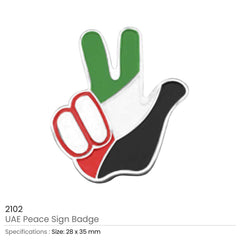 UAE Peace Sign Badges | Custom Packaging Printing | Free Design Support | Yalla Printing UAE