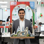 UAE National Day Arch Selfie Frame – 120 × 80 cm | “United in Our Journey” 54th Eid Al Etihad Photo Booth Frame | Yalla Printing UAE