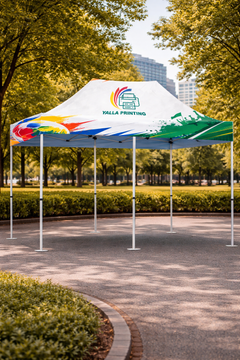 Custom Printed 6 x 3 Meter Canopy Tent with Structure – Satin Fabric Event Tent | Professional Business Printing | Free Design Support | Yalla Printing UAE