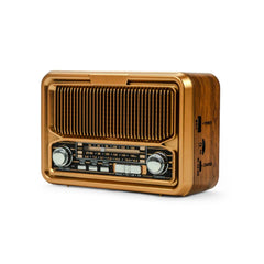 Custom Printed Vintage Design Bluetooth Speaker With Radio And Solar Panel | Logo Branding Corporate Gift | UAE Delivery | Yalla Printing UAE