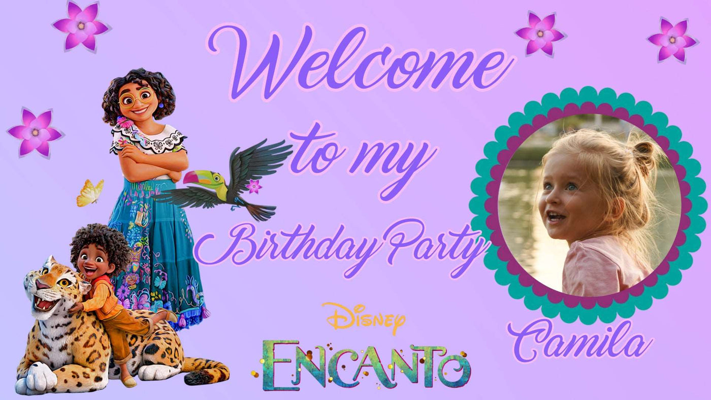 Magical Encanto Adventure" Personalized Birthday Banner - Celebrate with Disney Magic! - Yalla Printing