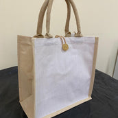 Eco-Friendly Juco Bag 30x30x15 cm with 2-Sided Logo Print - Reusable Shopping Tote - Yalla Printing