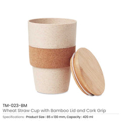 Wheat Straw Cups | Logo Branding Corporate Gift | UAE Delivery | Yalla Printing UAE