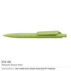 Custom Printed Wheat Straw Pens | Logo Branding Corporate Gift | UAE Delivery | Yalla Printing UAE