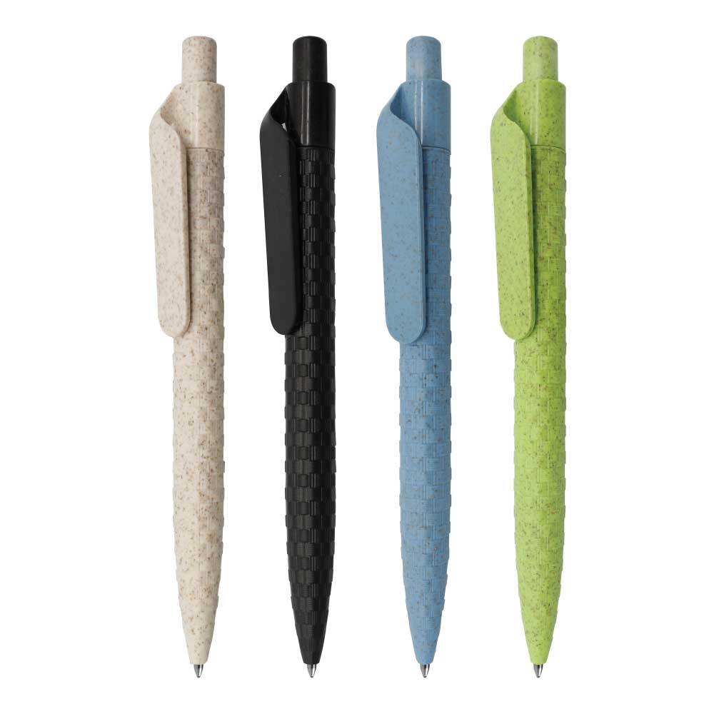 Custom Printed Wheat Straw Pens | Logo Branding Corporate Gift | UAE Delivery | Yalla Printing UAE