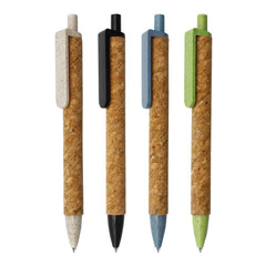 Wheat Straw And Cork Pens | Logo Branding Corporate Gift | UAE Delivery | Yalla Printing UAE