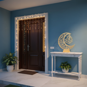 Ramadan Crescent Moon Metal Stand – 60 cm | Spray-Painted Islamic Décor with Optional Edge LED | Yalla Printing UAE