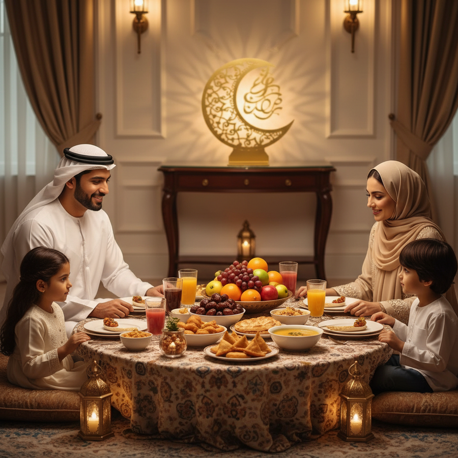 Ramadan Crescent Moon Metal Stand – 60 cm | Spray-Painted Islamic Décor with Optional Edge LED | Yalla Printing UAE