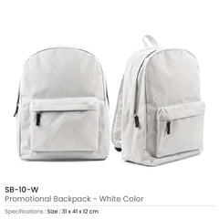 Custom Printed Promotional Backpacks with 2 Zipper Compartments | Logo Branding Corporate Gift | UAE Delivery | Yalla Printing UAE