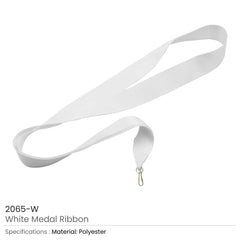 Custom Printed White Medal Ribbon - Premium Polyester Fabric | Premium Signage & Display Printing | Free Design Support | Yalla Printing UAE