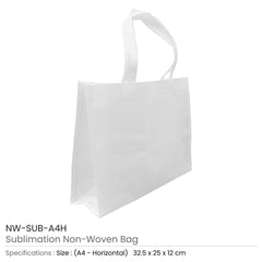 A4 White Non Woven Bags