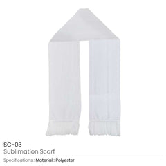 Custom Printed White Scarf - Premium Polyester Fabric | Premium Signage & Display Printing | Free Design Support | Yalla Printing UAE