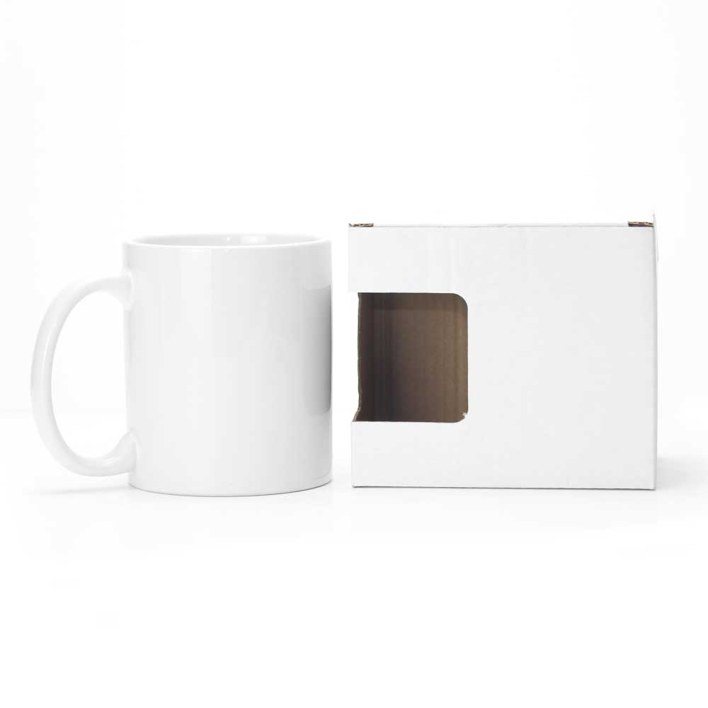 Custom Printed White Sublimation Mugs With Box 11 Oz - Ceramic | Custom Packaging Printing | Free Design Support | Yalla Printing UAE