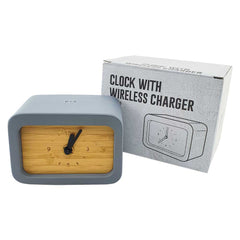 Custom Printed Wireless Charger With Clock - Bamboo | Exhibitions, Conferences, Corporate Events | Yalla Printing UAE