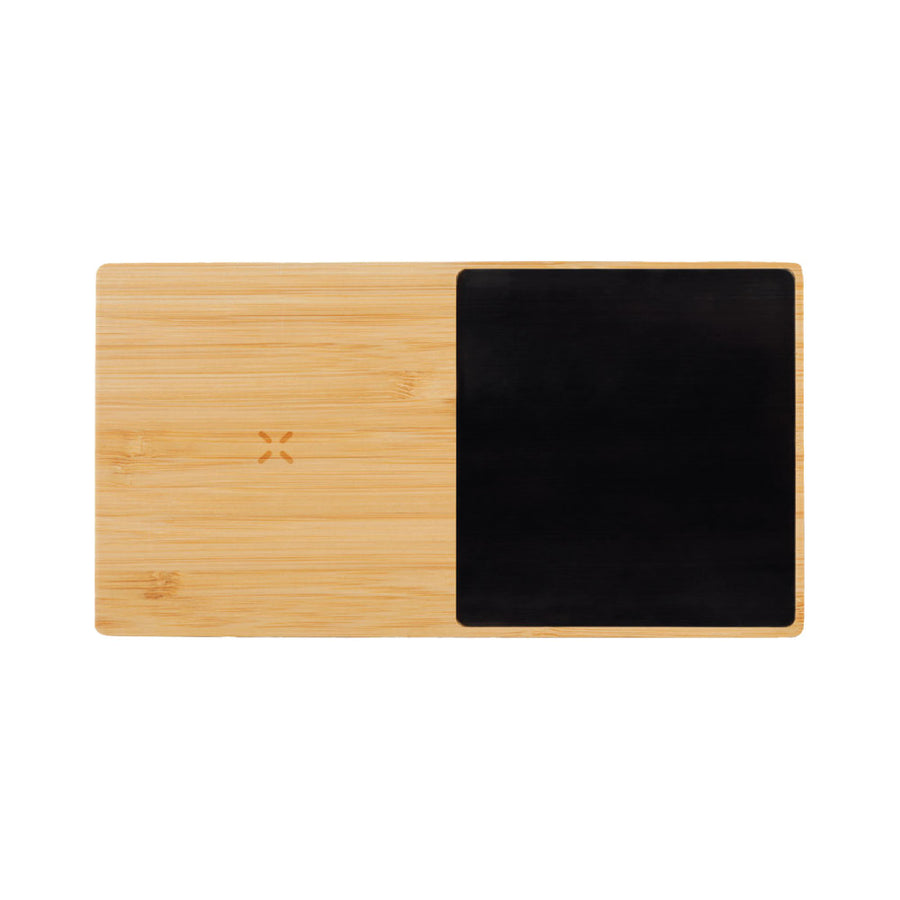 Custom Printed Eco - Friendly Wireless Charger With Mug Warmer - Bamboo | Exhibitions, Conferences, Corporate Events | Yalla Printing UAE