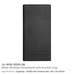 Custom Printed Wireless Power Bank 10000 Mah With Suction Cups | Logo Branding Corporate Gift | UAE Delivery | Yalla Printing UAE